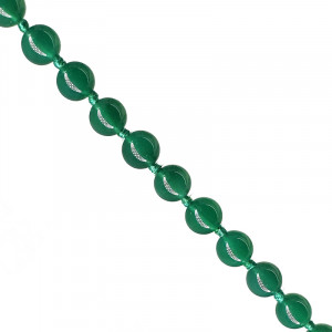 Collier agate teintée verte boules 8mm montage noué