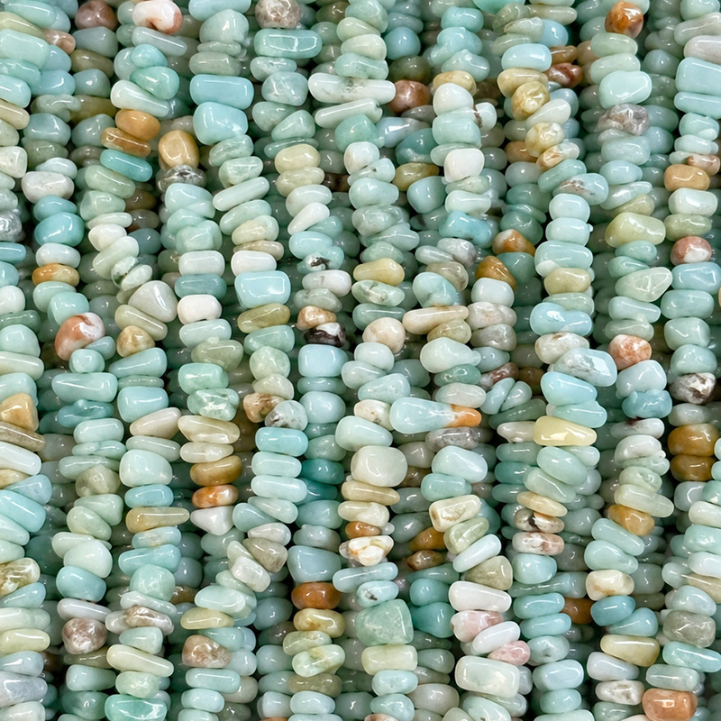 Collier Amazonite baroque - 42 cm - Lot de 10 pièces