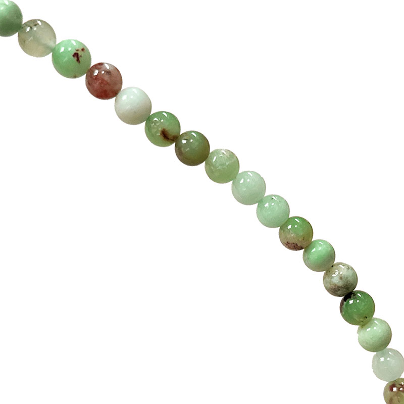 Collier Chrysoprase perles 6 mm