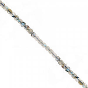 Collier carré facetté 2 mm en Labradorite