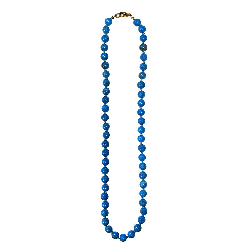 Collier Howlite Turquoise noué