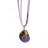 Collier Pierre roulée Cristal de roche craquelé teinté
