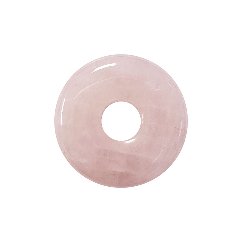 Donuts pendentif en quartz rose