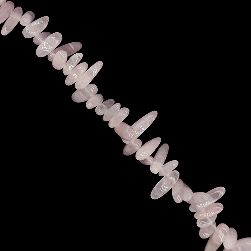 Fil 40 cm Grosses Perles Baroques Quartz Rose