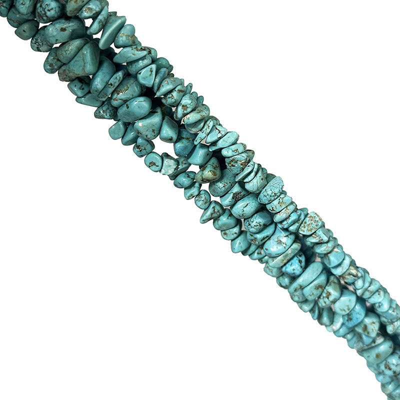Lot de 5 fils en howlite teintée turquoise