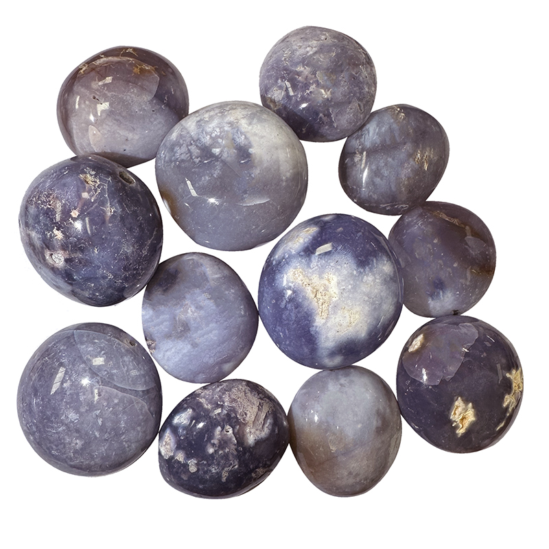 Galets polis agate violette - Sachet env. 1KG