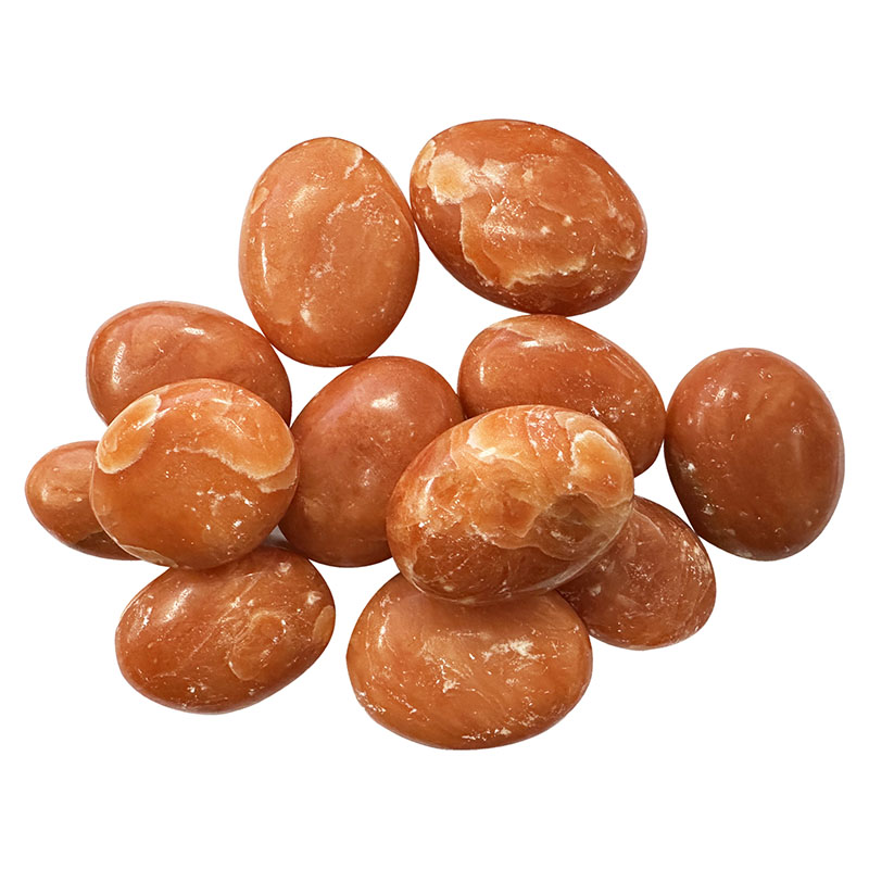 Galets - polis - Calcite orange - Le sachet env. 1KG