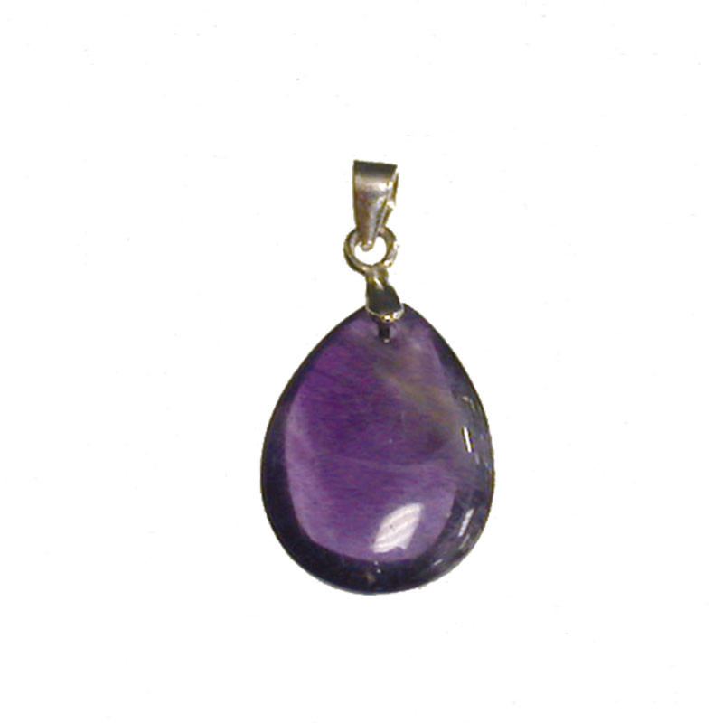 Pendentif amethyste goutte argent 0.925