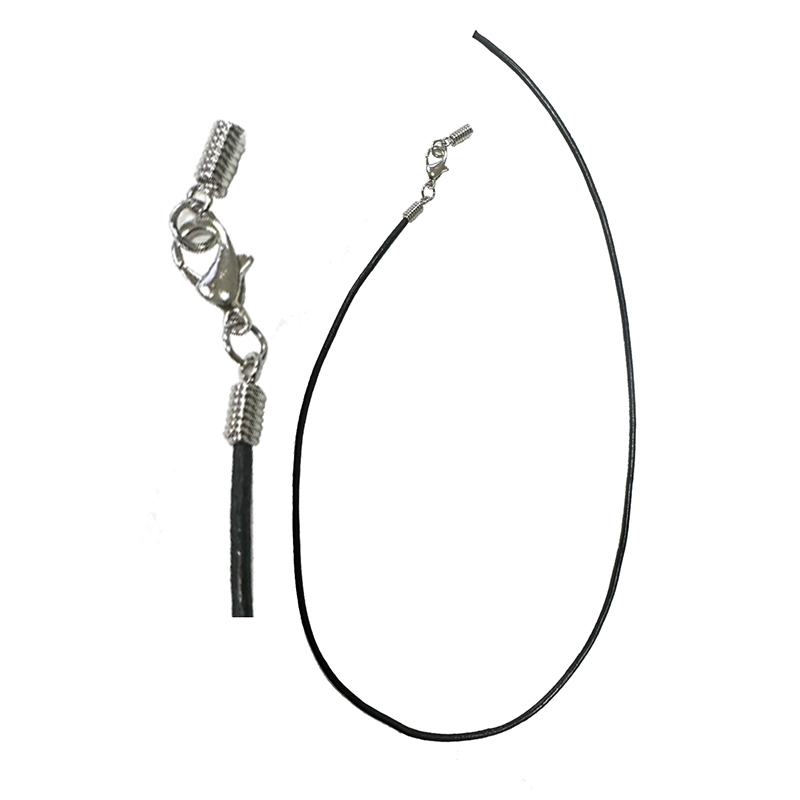 Cordon 45 cm en cuir noir lot de 30pcs