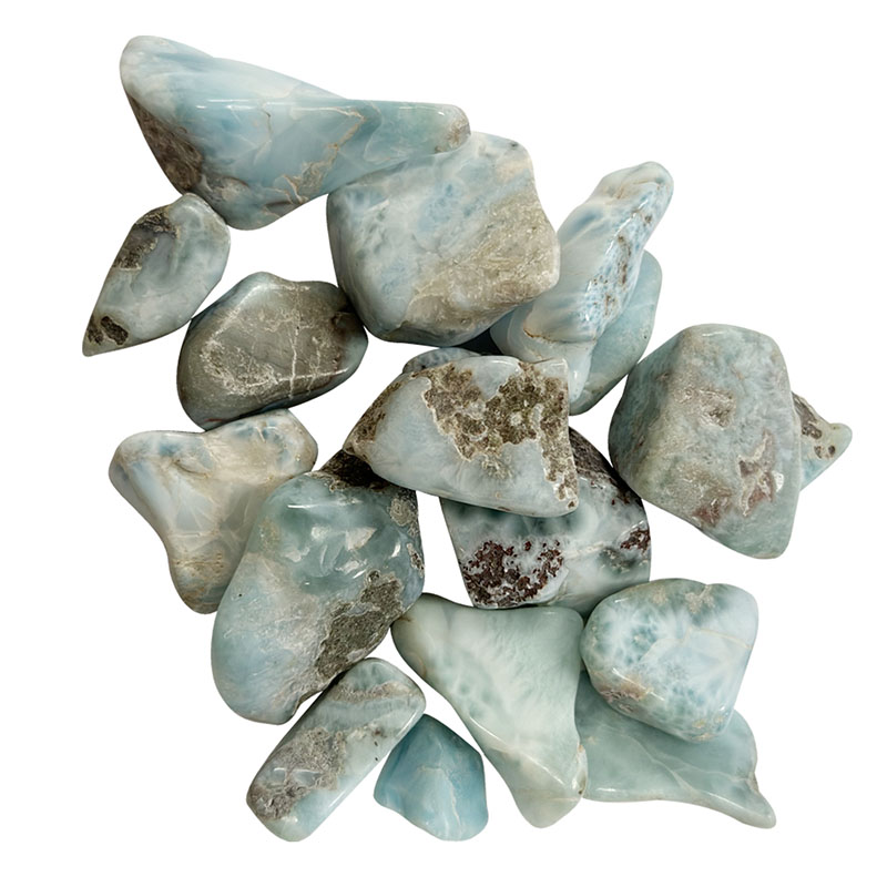 Larimar pierres roulées les 100 grs