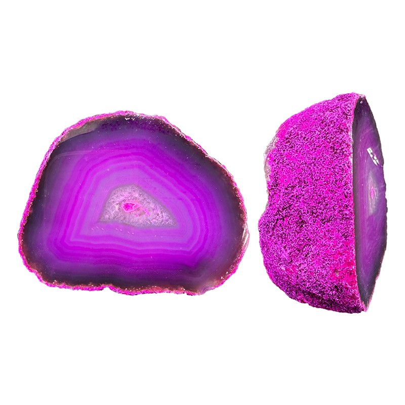 Nodule scié d'Agate rose teintée au kilo