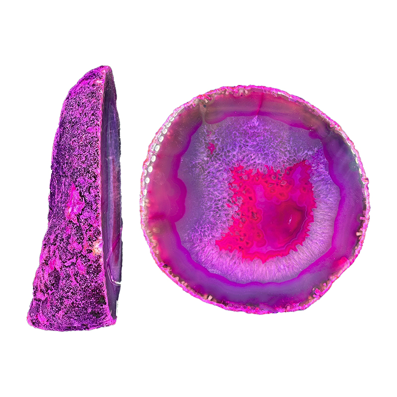 Nodule scié d'Agate rose teintée au kilo