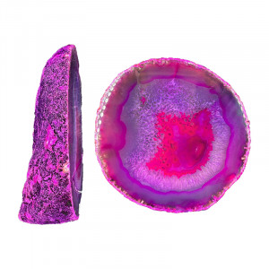 Nodule scié d'Agate rose teintée au kilo