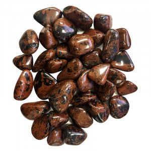 Obsidienne marron Mohacany pierres roulées 1 KG