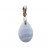 Pendentif agate blue lace goutte inversée argent 0.925 rhodié