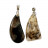Pendentifs agate teintée rouge, noire lot de 4