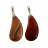 Pendentifs agate teintée rouge, noire lot de 4