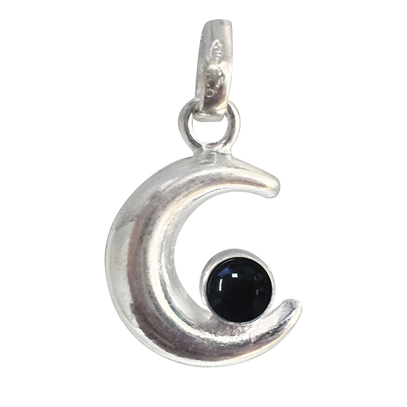Pendentif Lune en argent 0.925