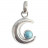 Pendentif Lune en argent 0.925