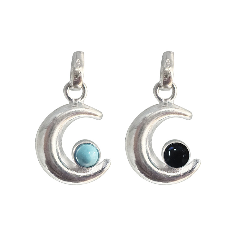 Pendentif Lune en argent 0.925