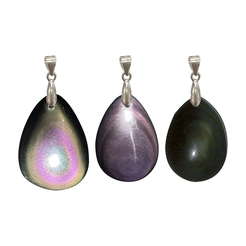 Pendentif œil céleste goutte argent 0.925