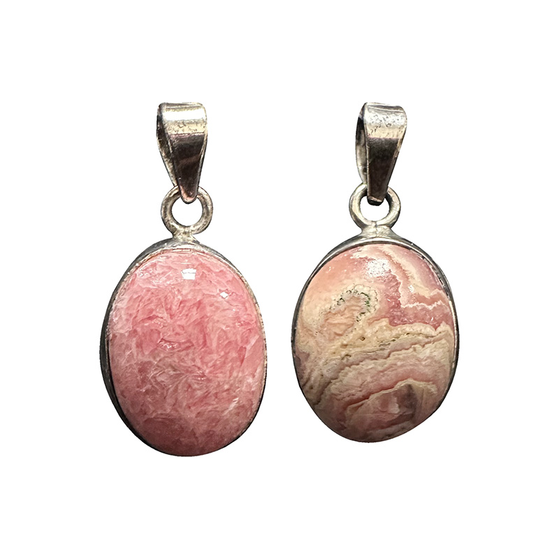 Pendentif rhodochrosite argent 0.925