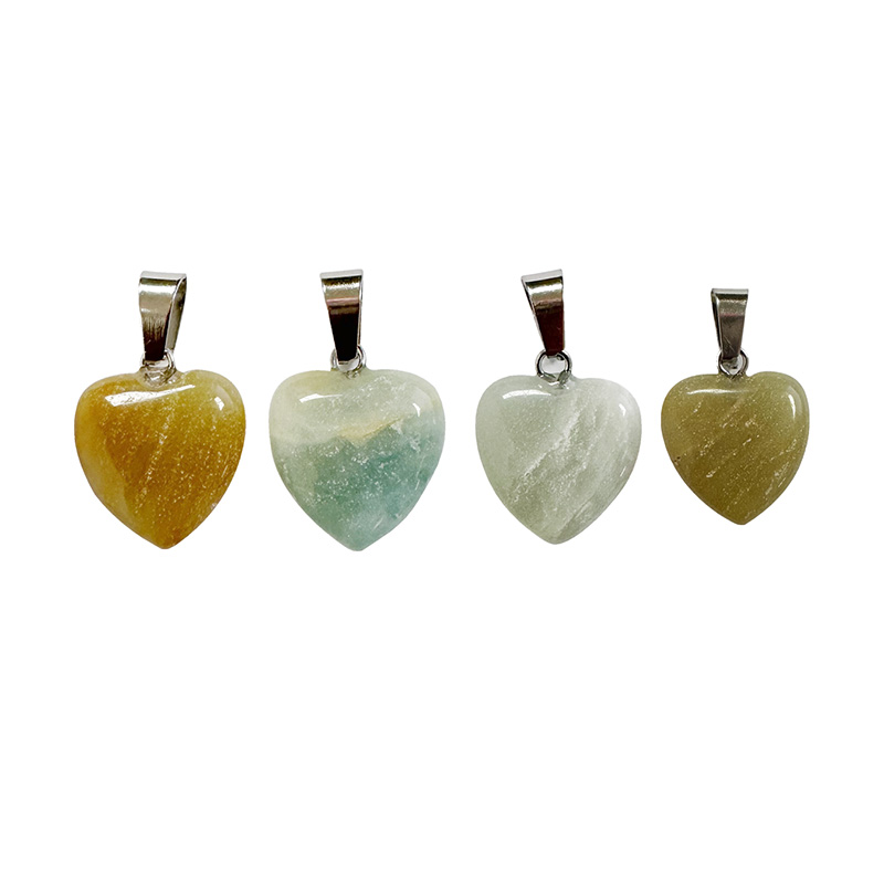 Pendentif Coeur Amazonite 10 pièces