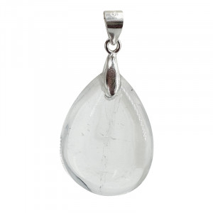 Pendentif cristal de roche argent 0.925