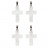 Pendentif Croix en Pierre Naturelle – Lot de 4 pièces – 25 x 18 mm