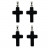 Pendentif Croix en Pierre Naturelle – Lot de 4 pièces – 25 x 18 mm