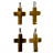 Pendentif Croix en Pierre Naturelle – Lot de 4 pièces – 25 x 18 mm