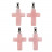 Pendentif Croix en Pierre Naturelle – Lot de 4 pièces – 25 x 18 mm