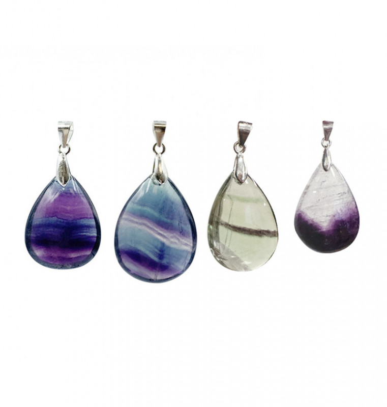 Pendentif Fluorite Multi - Argent 0.925 - La pièce