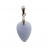 Pendentif agate blue lace goutte inversée argent 0.925 rhodié