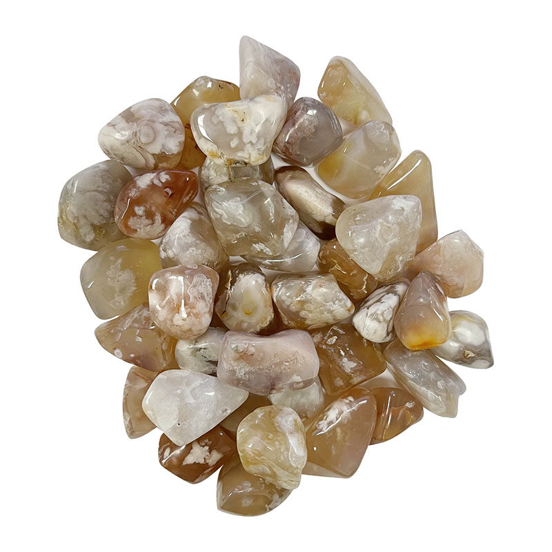 Agate fleur naturelle pierres roulées 1KG