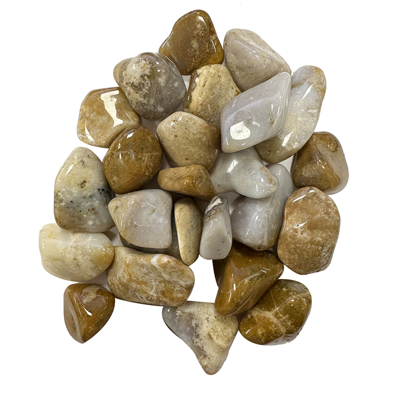 Calcédoine marron et grise Afrique du Sud pierres roulées 1KG