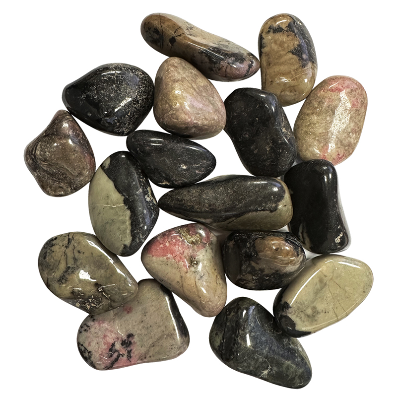 Rhodonite qualité B pierres roulées 1KG