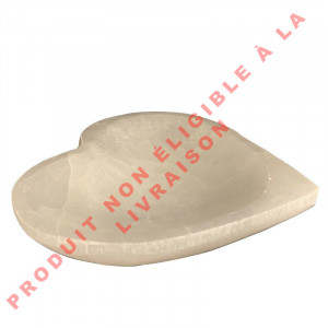 Plat en Selenite en forme de Coeur