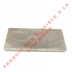 Plat selenite forme rectangulaire - 14 x 10 cm ou 20 x 10 cm