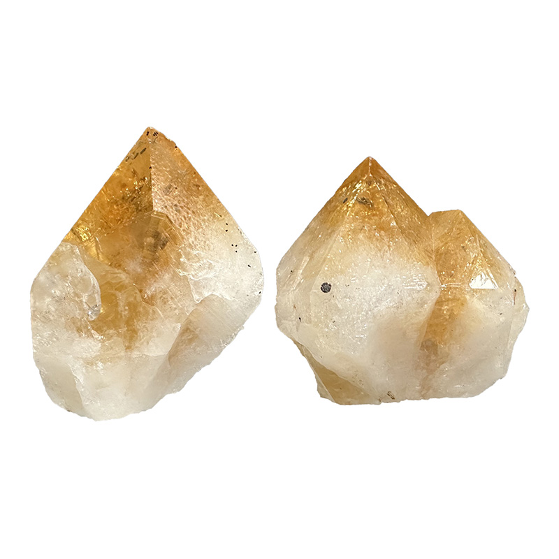 Améthyste chauffée (Citrine) pointe polie et base sciée