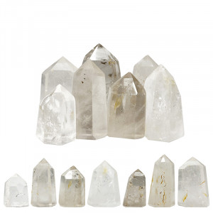 Pointe Cristal de roche / Quartz fumé repolie LE LOT