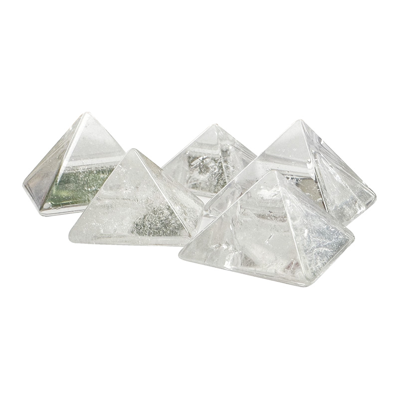 Pyramide en Cristal de roche lot de 5 pièces