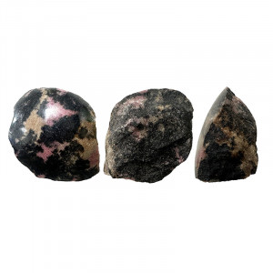 Rhodonite 1 face polie de Madagascar - La pièce