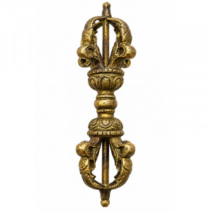 Vajra en laiton de 10 cm,