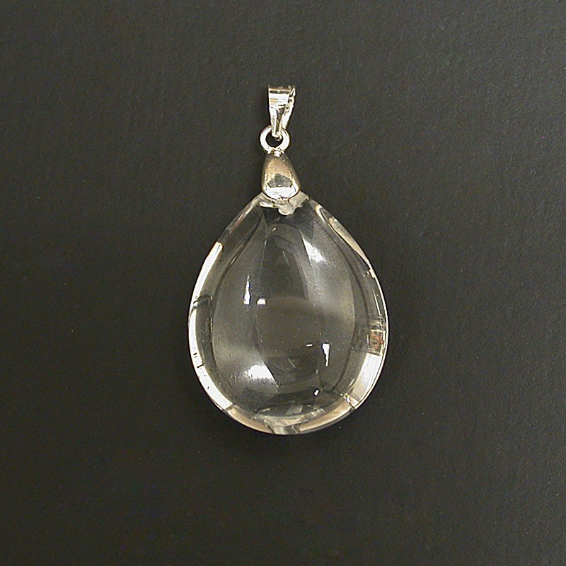 Pendentif Vintage Cristal Et Argent - Occasion, Sans Chaîne, Parfait Pour Créer Un Collier Personnalisé