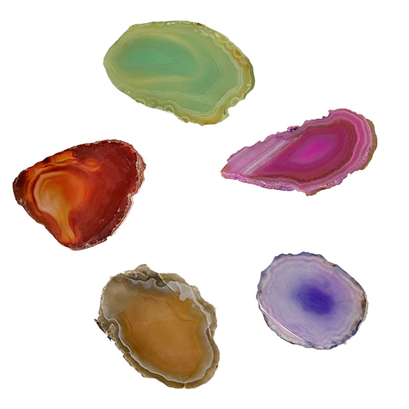 Agate Fine teintée - env. 4 à 5 cm (Taille 0) - Les 10 pièces - Qualité B