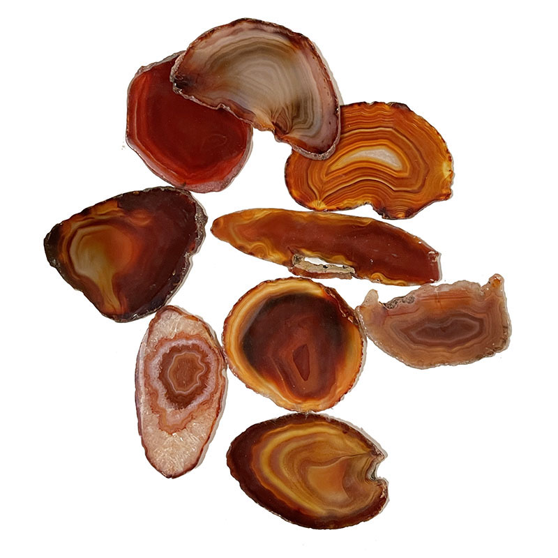 Agate Fine - env. 4 à 5 cm (Taille 0) - Les 10 pièces - Qualité B