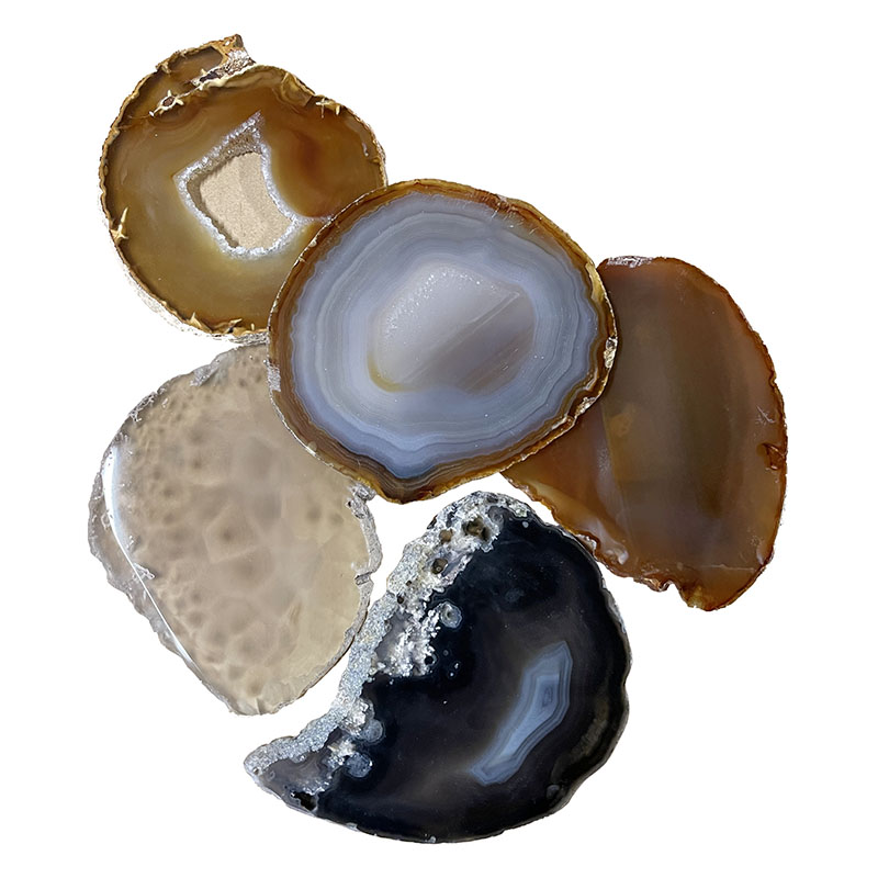 Agate Fine - env. 9 cm (Taille 3) - Les 5 pièces - Qualité B