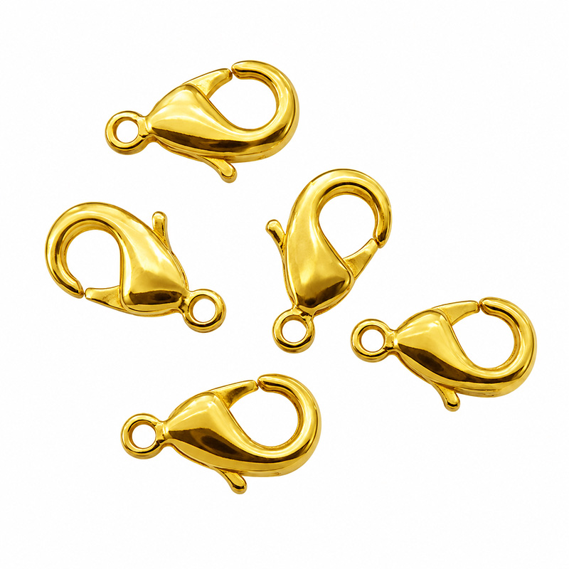 Fermoir Cartier en cuivre doré ou argenté 13 mm – Lot de 100 pièces