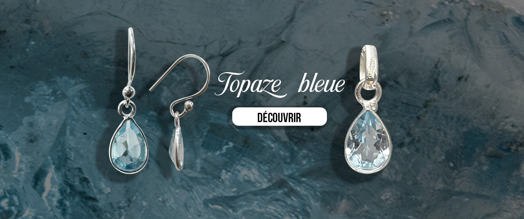Topaze pendentifs et boucles d